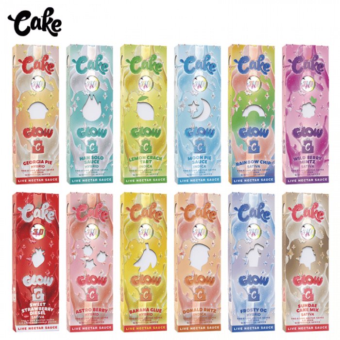 Cake Glow 3.0 Live NeCTar Sauce Disposable Vape 3Gm/5CT/PK 